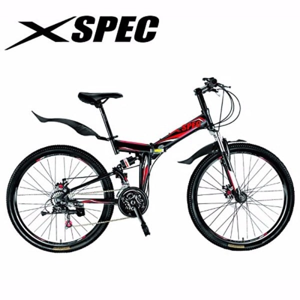 xspec 21 speed folding compact mountain bike